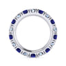 Eternity Band Wedding Ring in 14k White Gold with Round Sapphire at Gabriel & Co.
