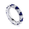 Eternity Band Wedding Ring in 14k White Gold with Round Sapphire at Gabriel & Co.
