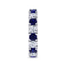 Eternity Band Wedding Ring in 14k White Gold with Round Sapphire at Gabriel & Co.