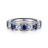 Eternity Band Wedding Ring in 14k White Gold with Round Sapphire at Gabriel & Co.
