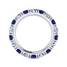 Eternity Band Wedding Ring in 14k White Gold with Round Sapphire at Gabriel & Co.