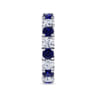Eternity Band Wedding Ring in 14k White Gold with Round Sapphire at Gabriel & Co.