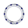 Eternity Band Wedding Ring in 14k White Gold with Round Sapphire at Gabriel & Co.
