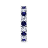 Eternity Band Wedding Ring in 14k White Gold with Round Sapphire at Gabriel & Co.