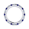 Eternity Band Wedding Ring in 14k White Gold with Round Sapphire at Gabriel & Co.