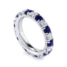 Eternity Band Wedding Ring in 14k White Gold with Round Sapphire at Gabriel & Co.