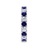 Eternity Band Wedding Ring in 14k White Gold with Round Sapphire at Gabriel & Co.