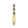 Straight Wedding Ring in 14k Yellow Gold with Round Sapphire at Gabriel & Co.