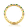 Straight Wedding Ring in 14k Yellow Gold with Round Sapphire at Gabriel & Co.
