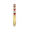 Straight Wedding Ring in 14k Yellow Gold with Round Ruby at Gabriel & Co.