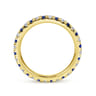 Eternity Band Wedding Ring in 14k Yellow Gold with Round Sapphire at Gabriel & Co.