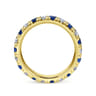 Eternity Band Wedding Ring in 14k Yellow Gold with Round Sapphire at Gabriel & Co.