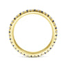 Eternity Band Wedding Ring in 14k Yellow Gold with Round Sapphire at Gabriel & Co.