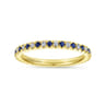 Eternity Band Wedding Ring in 14k Yellow Gold with Round Sapphire at Gabriel & Co.
