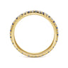 Eternity Band Wedding Ring in 14k Yellow Gold with Round Sapphire at Gabriel & Co.