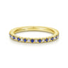Eternity Band Wedding Ring in 14k Yellow Gold with Round Sapphire at Gabriel & Co.