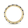 Eternity Band Wedding Ring in 14k Yellow Gold with Round Sapphire at Gabriel & Co.