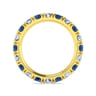 Eternity Band Wedding Ring in 14k Yellow Gold with Round Sapphire at Gabriel & Co.
