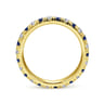 Eternity Band Wedding Ring in 14k Yellow Gold with Round Sapphire at Gabriel & Co.