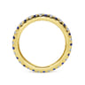 Eternity Band Wedding Ring in 14k Yellow Gold with Round Sapphire at Gabriel & Co.