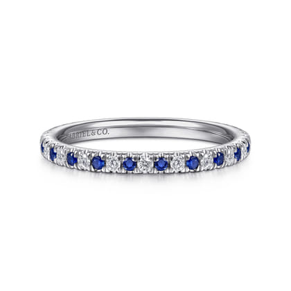 Bari - Platinum Diamond and Sapphire Anniversary Band