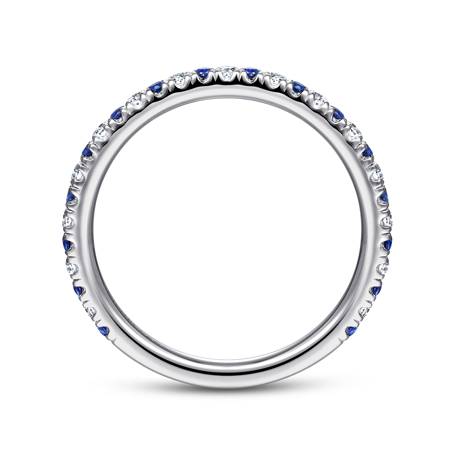 Bari - Platinum Diamond and Sapphire Anniversary Band