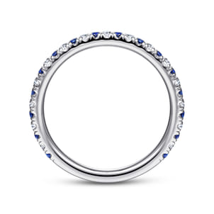 Bari - Platinum Diamond and Sapphire Anniversary Band