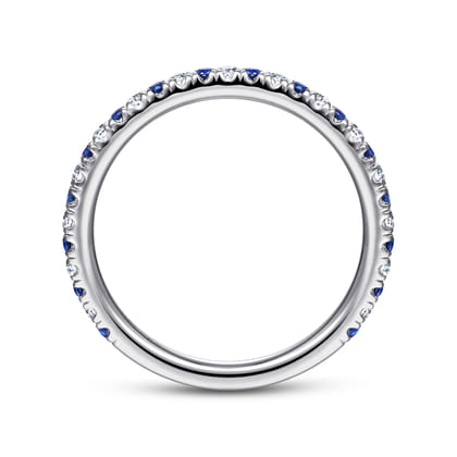 Bari - Platinum Diamond and Sapphire Anniversary Band