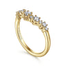 Curved Wedding Ring in 14k Yellow Gold with Round Natural Diamond at Gabriel & Co.