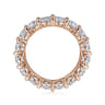 Eternity Band Wedding Ring in 14k Rose Gold with Round Natural Diamond at Gabriel & Co.
