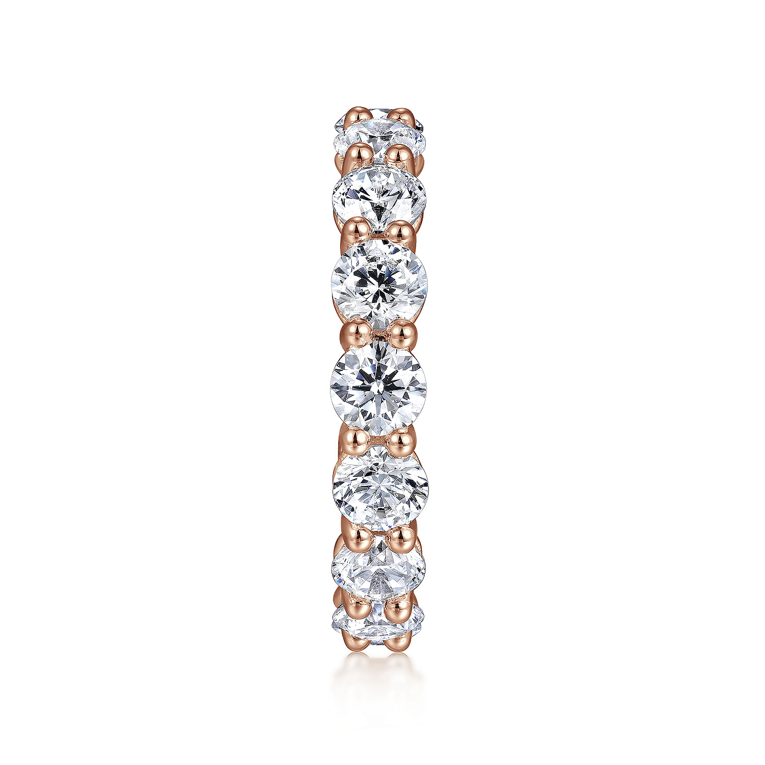 Basque - 14K Rose Gold Shared Prong Diamond Eternity Band