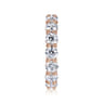 Eternity Band Wedding Ring in 14k Rose Gold with Round Natural Diamond at Gabriel & Co.