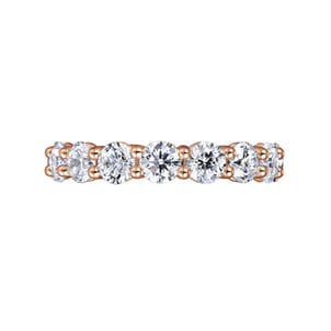 Basque - 14K Rose Gold Shared Prong Diamond Eternity Band