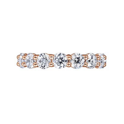 Basque - 14K Rose Gold Shared Prong Diamond Eternity Band