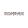 Eternity Band Wedding Ring in 14k Rose Gold with Round Natural Diamond at Gabriel & Co.