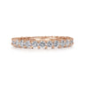 Eternity Band Wedding Ring in 14k Rose Gold with Round Natural Diamond at Gabriel & Co.