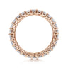 Eternity Band Wedding Ring in 14k Rose Gold with Round Natural Diamond at Gabriel & Co.