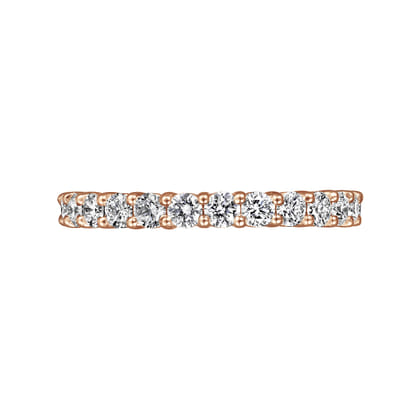 Basque - 14K Rose Gold Shared Prong Diamond Eternity Band