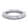 Straight Wedding Ring in 14k White Gold with Round Natural Diamond at Gabriel & Co.