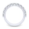 Straight Wedding Ring in 14k White Gold with Round Natural Diamond at Gabriel & Co.