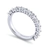Straight Wedding Ring in 14k White Gold with Round Natural Diamond at Gabriel & Co.