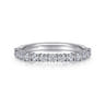 Straight Wedding Ring in 14k White Gold with Round Natural Diamond at Gabriel & Co.
