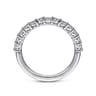 Straight Wedding Ring in 14k White Gold with Round Natural Diamond at Gabriel & Co.