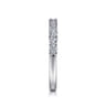 Straight Wedding Ring in 14k White Gold with Round Natural Diamond at Gabriel & Co.