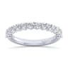 Straight Wedding Ring in 14k White Gold with Round Natural Diamond at Gabriel & Co.