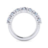 Fancy Wedding Ring in 14k White Gold with Round Natural Diamond at Gabriel & Co.