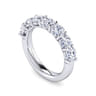 Fancy Wedding Ring in 14k White Gold with Round Natural Diamond at Gabriel & Co.
