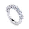 Fancy Wedding Ring in 14k White Gold with Round Natural Diamond at Gabriel & Co.