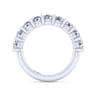 Fancy Wedding Ring in 14k White Gold with Round Natural Diamond at Gabriel & Co.
