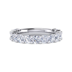 Basque - 14K White Gold Shared Prong Diamond Anniversary Band